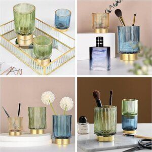 NIB/NWOT DASITON Crystal Cosmetic Makeup Brush Glass Holder